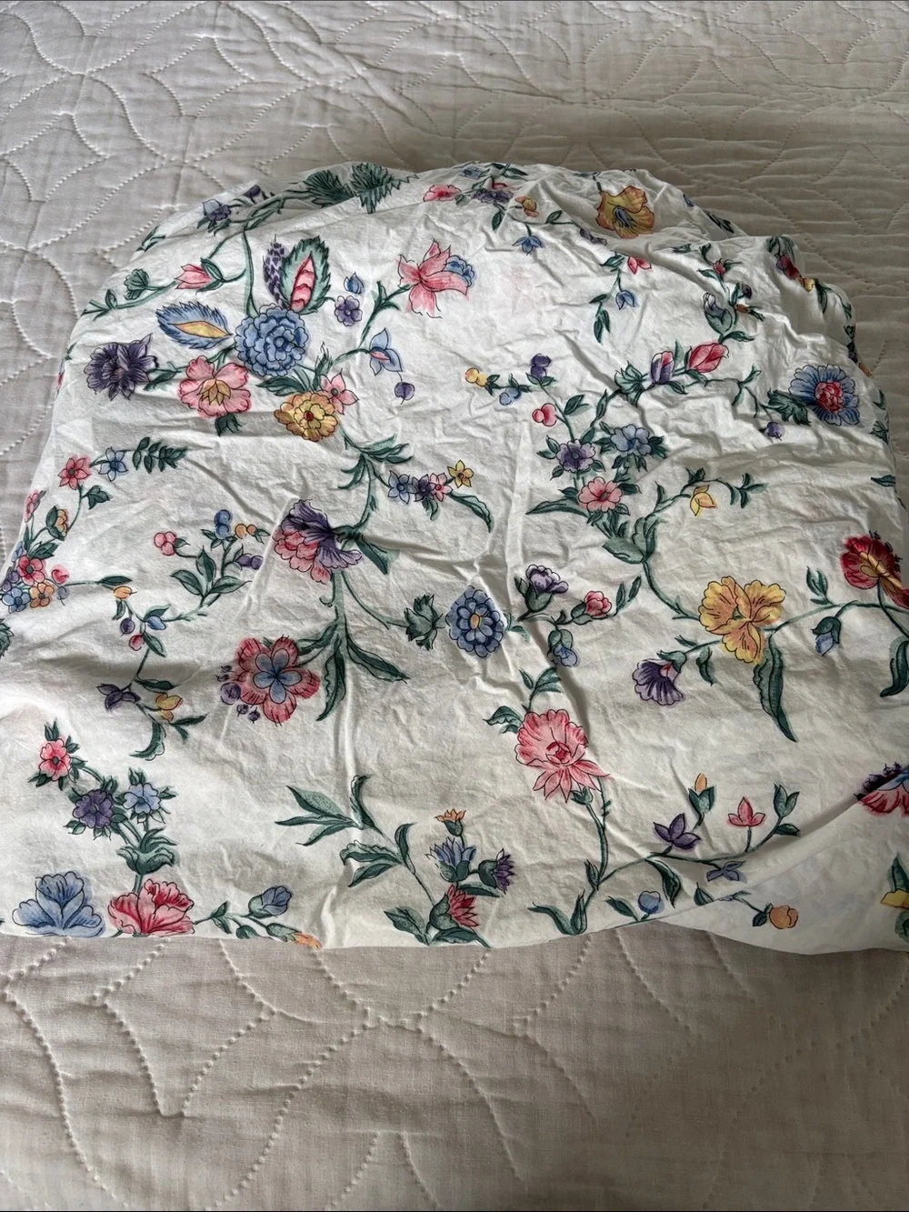 Vintage Laura Ashley Twin Fitted Bed Sheet Floral 80s 90s